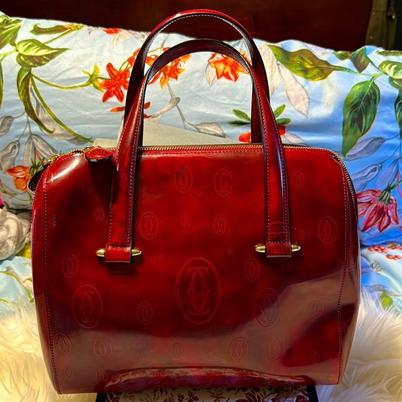 Cartier Handbags - Cartier Paris France Timeless & Opulent Leather Handbag Vintage